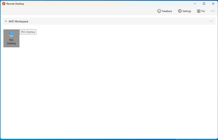 AVD Remote Desktop