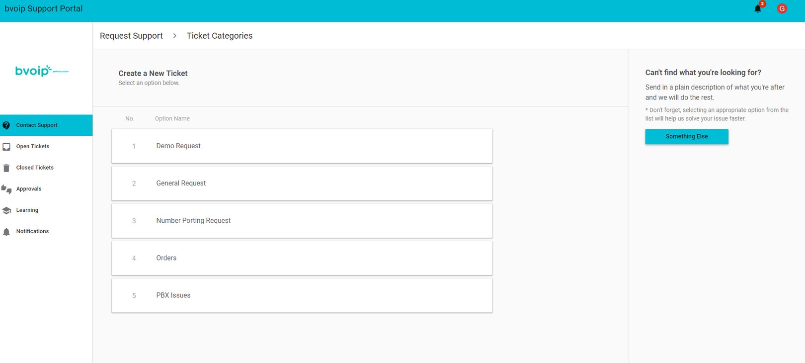 New Support Portal Experience